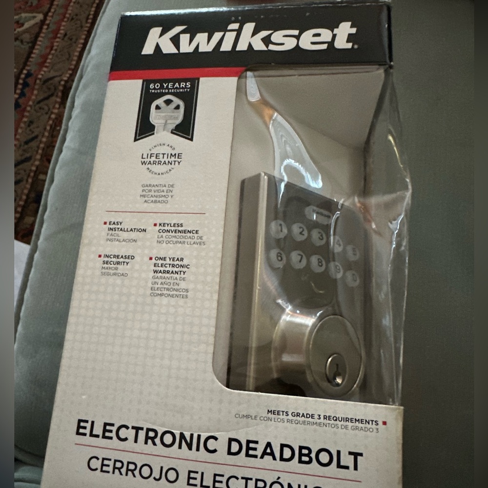 Silver Electronic Deadbolt